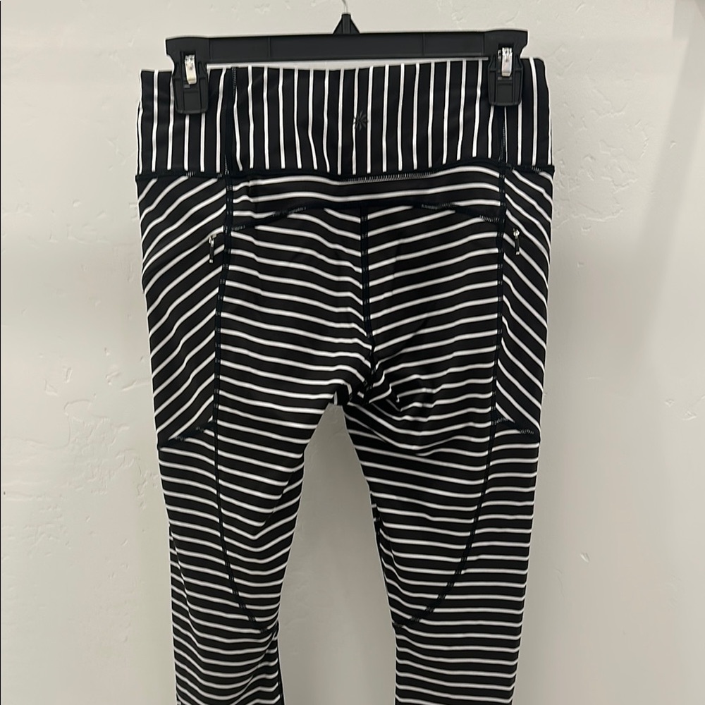 Athleta Black and White Striped Leggings - Picture 5 of 5